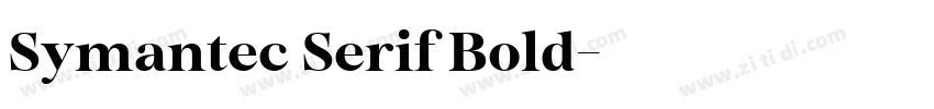 Symantec Serif Bold字体转换